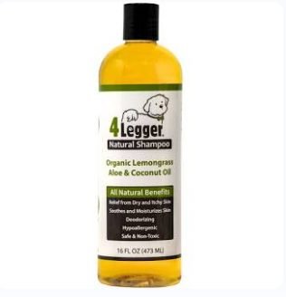 4-Legger USDA Certified Organic dog shampoo, sulfate-free, hypoallergenic natural pet wash