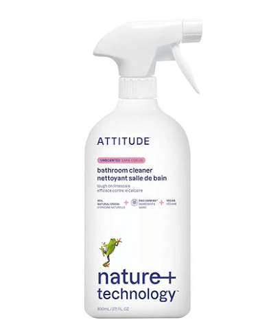 ATTITUDE non toxic bathroom cleaner, EWG Verified, mineral-based ingredients