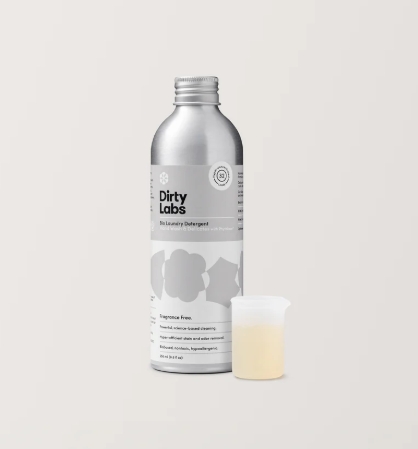 Dirty Labs Free and Clear bio enzyme laundry detergent, fragrance-free, EWG Verified, hyper-concentrated