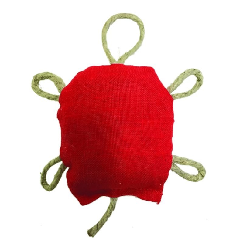 From the Field hemp turtle cat toy stuffed with organic catnip and silvervine