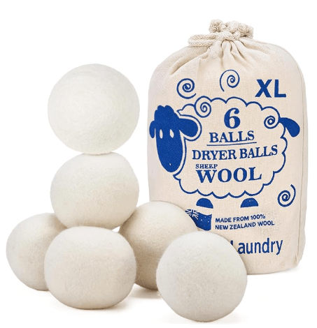 Handy Laundry wool dryer balls 6 pack, New Zealand wool, natural fabric softener alternative