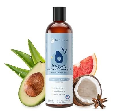 kin+kind Organic Itchy Skin Dog Shampoo with tea tree and aloe, natural pet wash