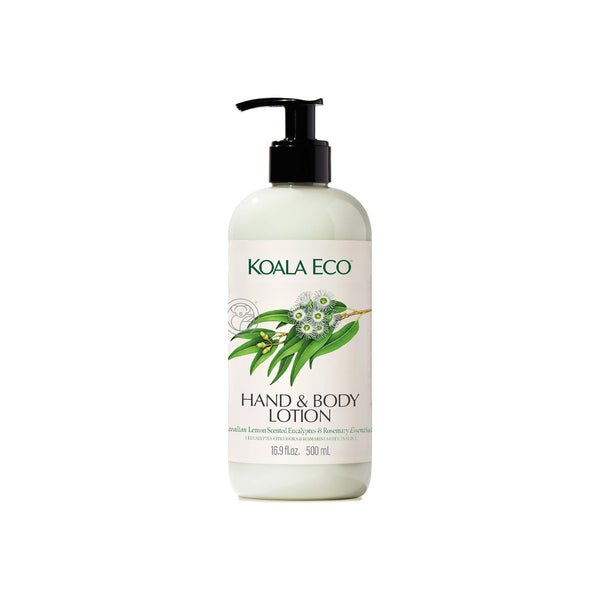 Koala Eco Hand Body Lotion Lemon Eucalyptus Rosemary, essential oil, shea butter, mango butter, no synthetic fragrance