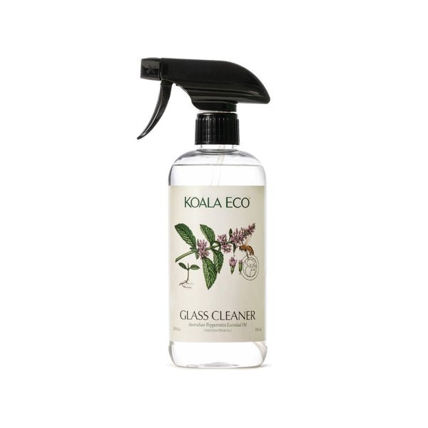 Koala Eco Natural Glass Cleaner peppermint essential oil, streak-free, no synthetic fragrance