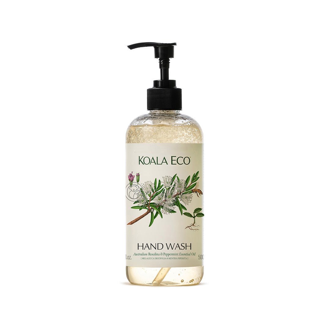 Koala Eco Natural Hand Wash Rosalina Peppermint, essential oil, no synthetic fragrance, recyclable