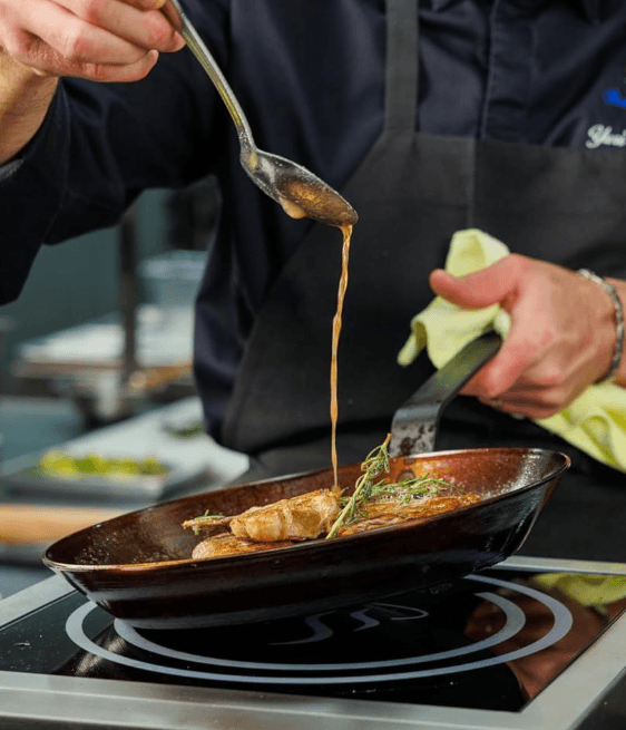 Matfer Bourgeat black carbon steel frying pan, non toxic, made in France