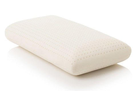 PlushBeds solid natural Talalay latex pillow GOLS certified organic cotton cover side sleeper cool breathable