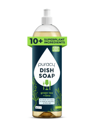 Puracy non toxic unscented dish soap, plant-derived