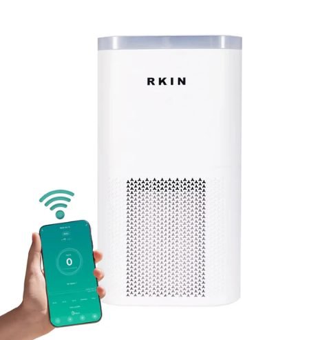 RKIN AH-14 HEPA 14 air purifier with WiFi app control for small rooms