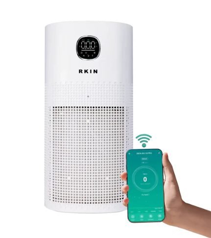 RKIN AH-14 Pro HEPA 14 air purifier with UV, antimicrobial silver copper ions, WiFi