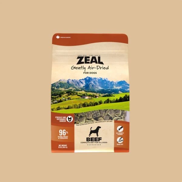 Zeal Canada Air-Dried Beef Recipe for Dogs, 96% real beef and organs, no fillers