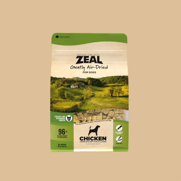 Zeal Canada Air-Dried Chicken Recipe for Dogs, lean high-protein no fillers or preservatives
