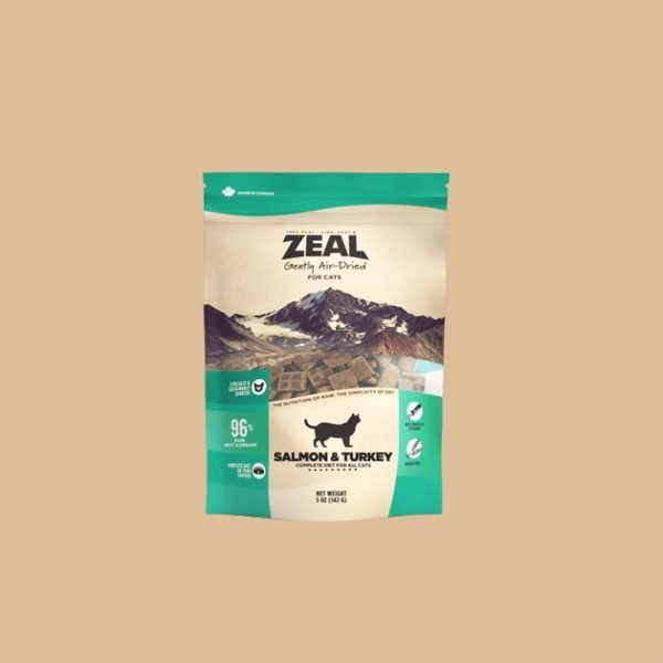 Zeal Canada Air-Dried Salmon and Turkey Recipe for Cats, omega-3 coat health support