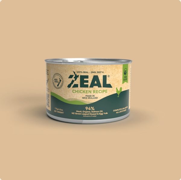 Zeal New Zealand Wet Food Chicken Recipe for Cats, real chicken and organs, high moisture