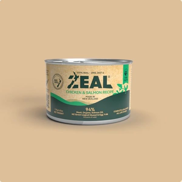 Zeal New Zealand Wet Food Chicken and Salmon Recipe for Cats, digestion and vitality support