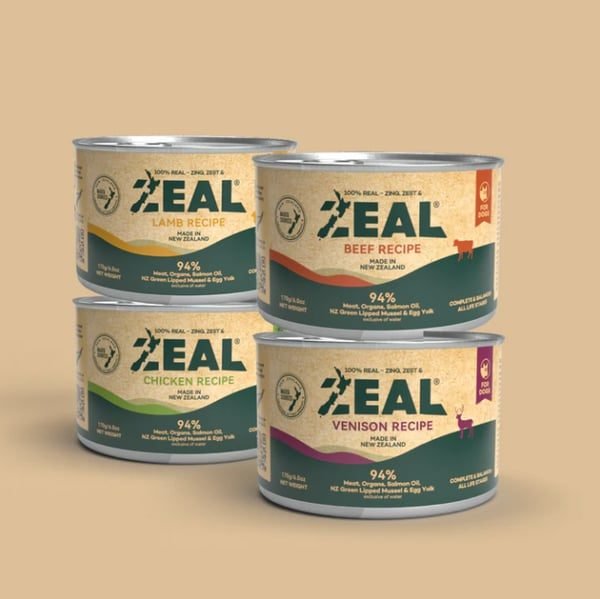 Zeal New Zealand Wet Food Four Flavors Variety Pack for Dogs, grain-free real meat and organs