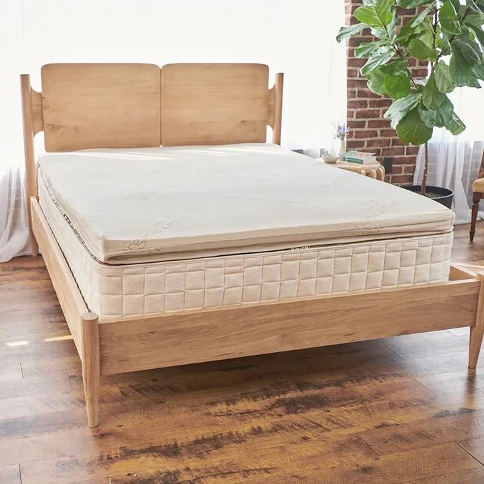 Naturepedic Adagio 2-inch Organic Latex Mattress Topper, GOTS certified cotton cover, GOTS-approved latex, no foam no flame retardants