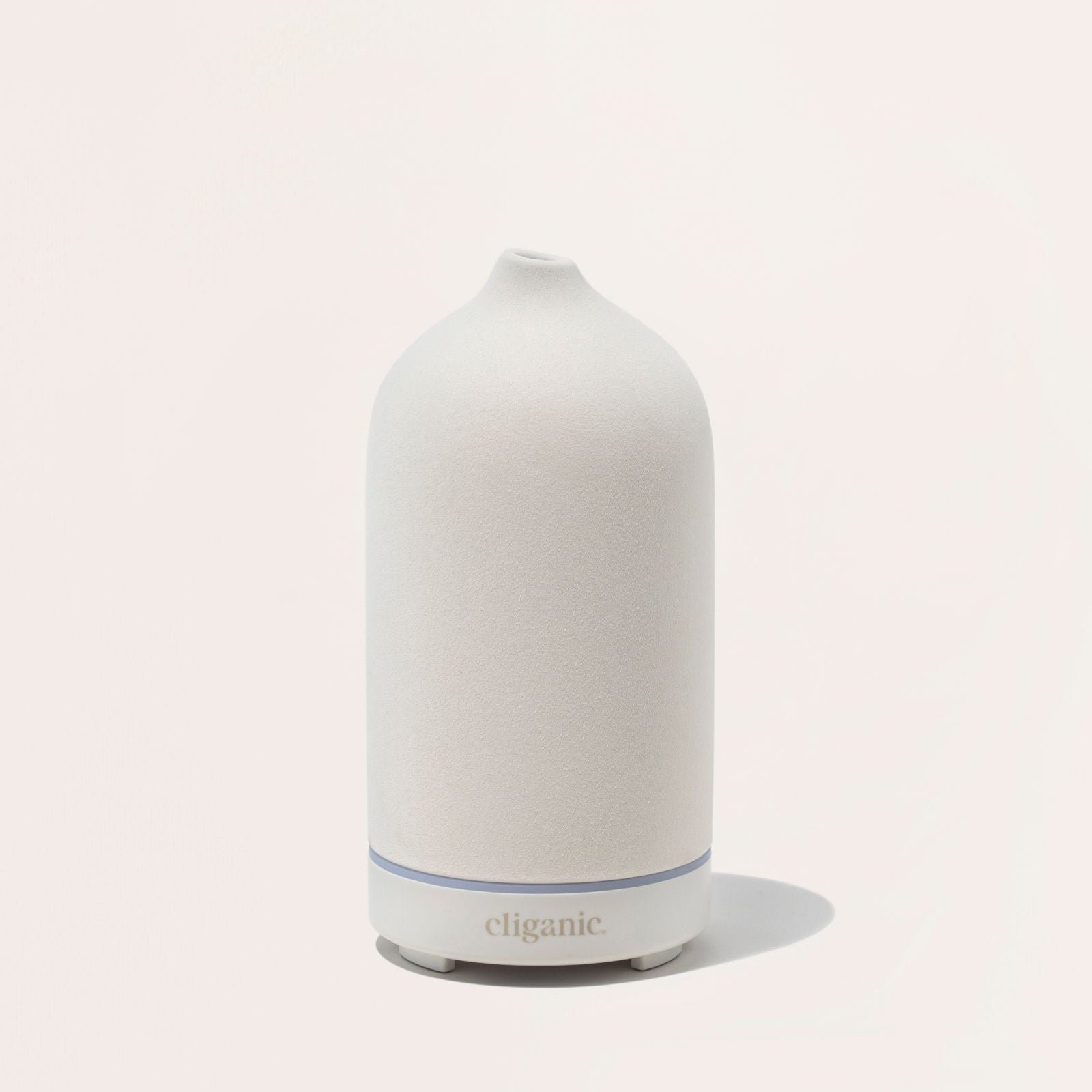 Cliganic Ceramic Essential Oil Diffuser, matte ceramic cover, 100ml ultrasonic, 7-color LED lights, 8-hour run time