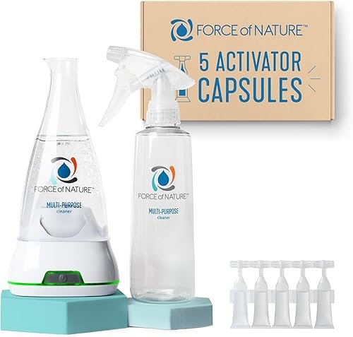 Force of Nature Multi-Purpose Cleaner Starter Kit, EPA-registered disinfectant, toxin-free