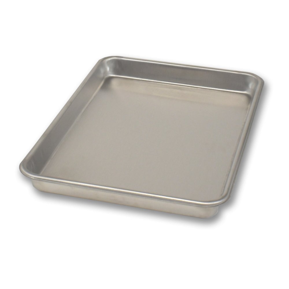 Heritage Steel 11x16 stainless steel rimmed baking pan, USA made, no coatings, 304 stainless