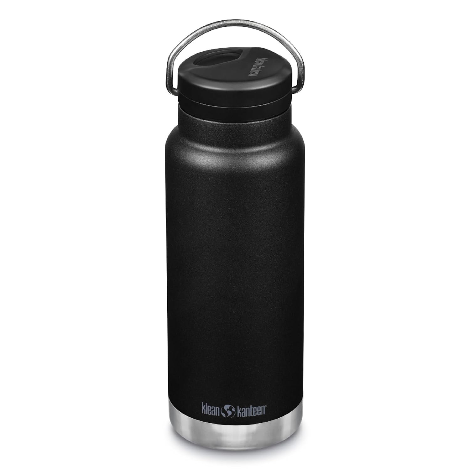Klean Kanteen TKWide 32oz insulated stainless steel water bottle with Twist Cap in black