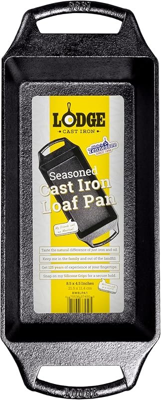 Lodge Seasoned Cast Iron Loaf Pan, pre-seasoned, no PFAS, made in USA