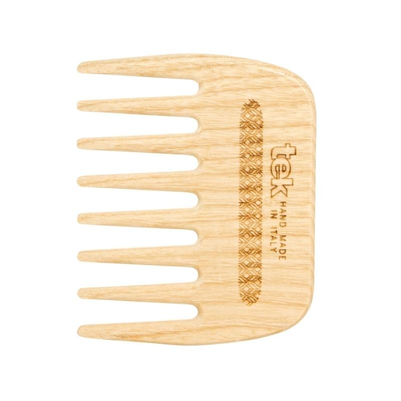TEK ash wood hair comb handmade in Italy FSC certified natural