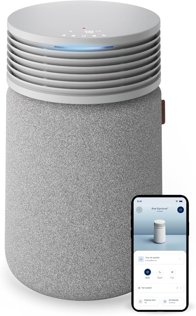 Blueair Blue Signature SP3i air purifier HEPASilent OdorFence WiFi auto mode AHAM verified non toxic medium room
