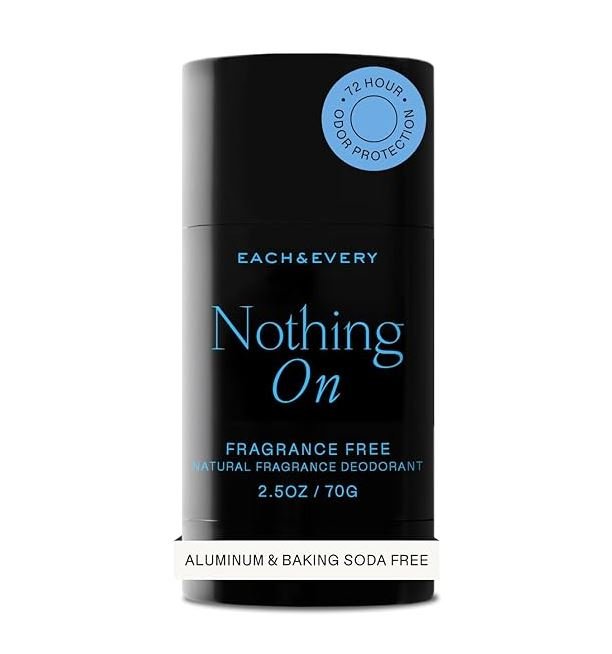 Each & Every Unscented Aluminum-Free Deodorant EWG Verified baking soda free Dead Sea Minerals fragrance free sensitive skin