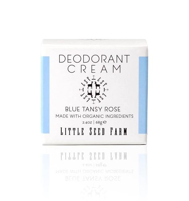 Little Seed Farm Deodorant Cream Blue Tansy Rose aluminum-free baking-soda-free arrowroot magnesium hydroxide coconut oil jojoba small farm non toxic