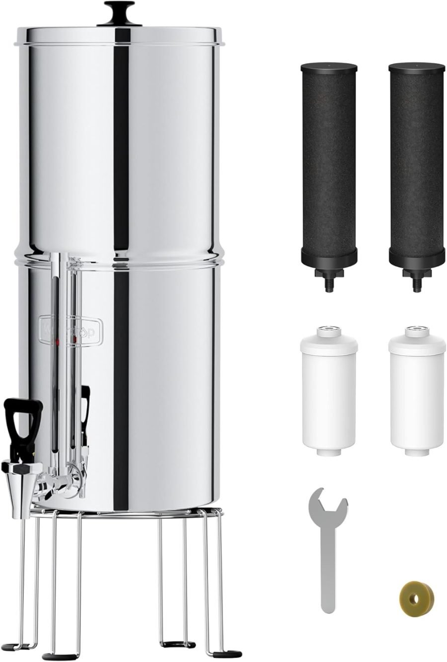 Waterdrop King Tank stainless steel gravity water filter system