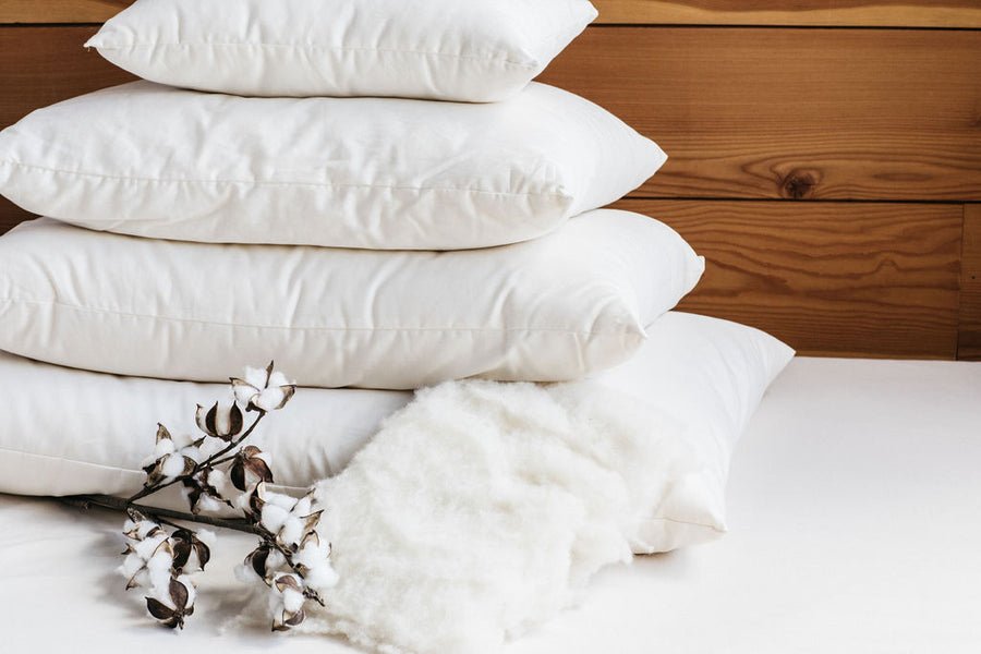 Non-Toxic Pillows 4 Holy Lamb Organics Certified Organic Wool Bed Pillow, GOTS certified organic wool fill and organic cotton casing, handmade in USA, no chemical treatments
