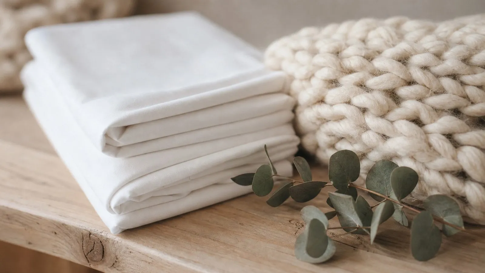 Close-up of an organic mattress with natural cotton and wool layers — a non-toxic alternative to chemical foam beds