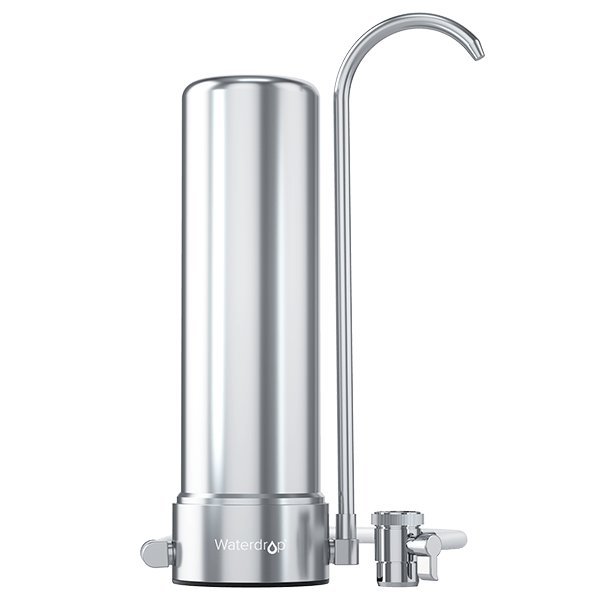 Waterdrop CTF-01 Countertop Faucet Water Filter, NSF/ANSI 42 certified, 5-stage stainless steel filtration, reduces chlorine and heavy metals