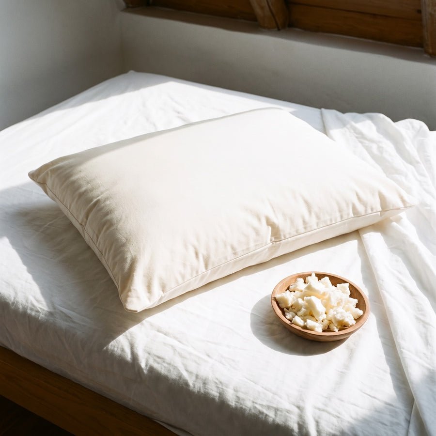 Circadian Tree-Tapped Latex Pillow, shredded slow-pour Dunlop latex in an organic cotton cover, OEKO-TEX Class 1