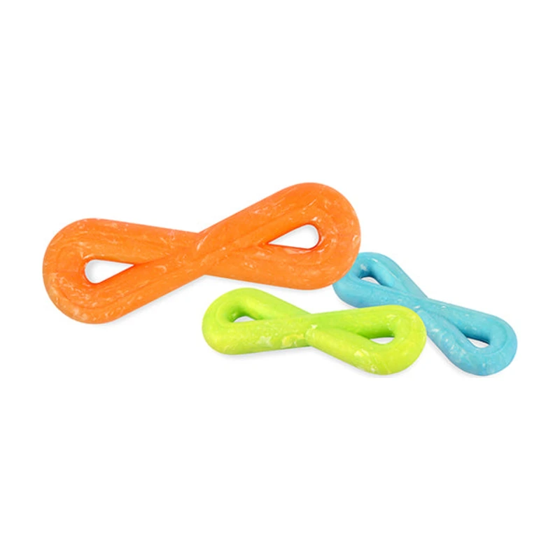 P.L.A.Y. ZoomieRex FantasTug figure-eight tug and fetch dog toy, made in USA, BPA and phthalate free