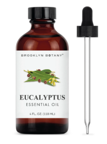 Brooklyn Botany Eucalyptus Essential Oil, 100% pure and natural, independently lab tested, amber glass dropper bottle
