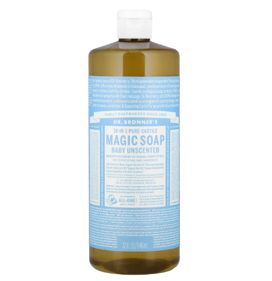 Dr. Bronner's Pure-Castile Liquid Soap, EWG verified, organic, 18-in-1, peppermint lavender
