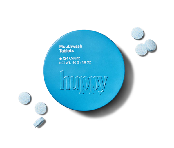 Huppy Mouthwash Tablets, alcohol-free, plastic-free, xylitol mouthwash