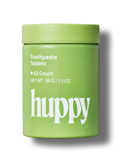 Huppy Toothpaste Tablets, fluoride-free, nano-hydroxyapatite, plastic-free