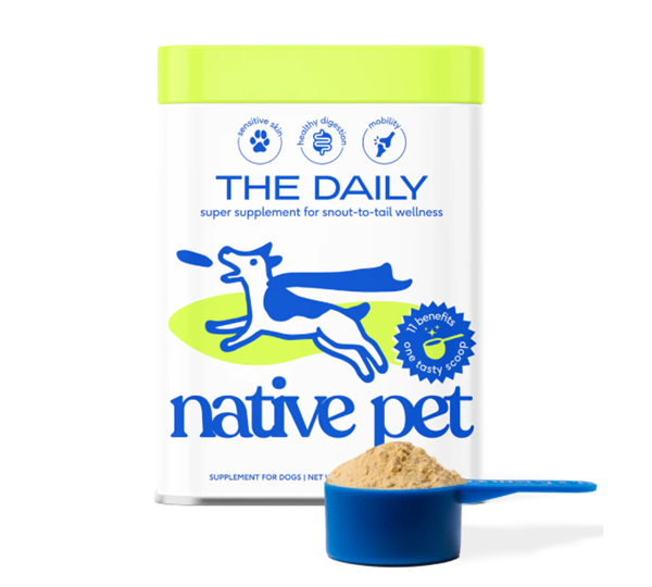 Native Pet The Daily all-in-one supplement powder for dog joint, gut, skin, and immunity