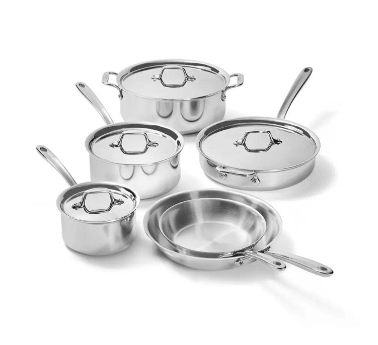 All-Clad D3 stainless steel cookware set