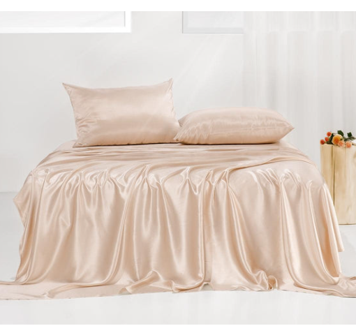 Promeed mulberry silk sheet set 4-piece 23mm Grade 6A OEKO-TEX certified, temperature regulating