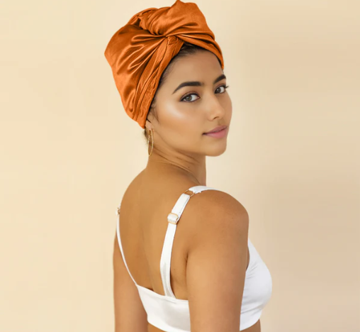 Promeed 100% mulberry silk hair turban wrap OEKO-TEX certified frizz protection all hair types