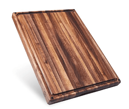 Sonder Los Angeles Franklin walnut edge-grain cutting board, USA-made, formaldehyde-free, non-toxic with juice groove